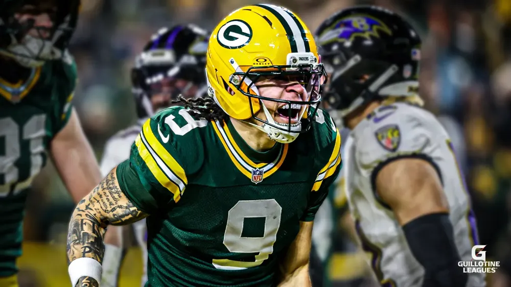 Five Guillotine Leagues™ 2026 Draft Targets: Jaxson Dart, Christian Watson & More